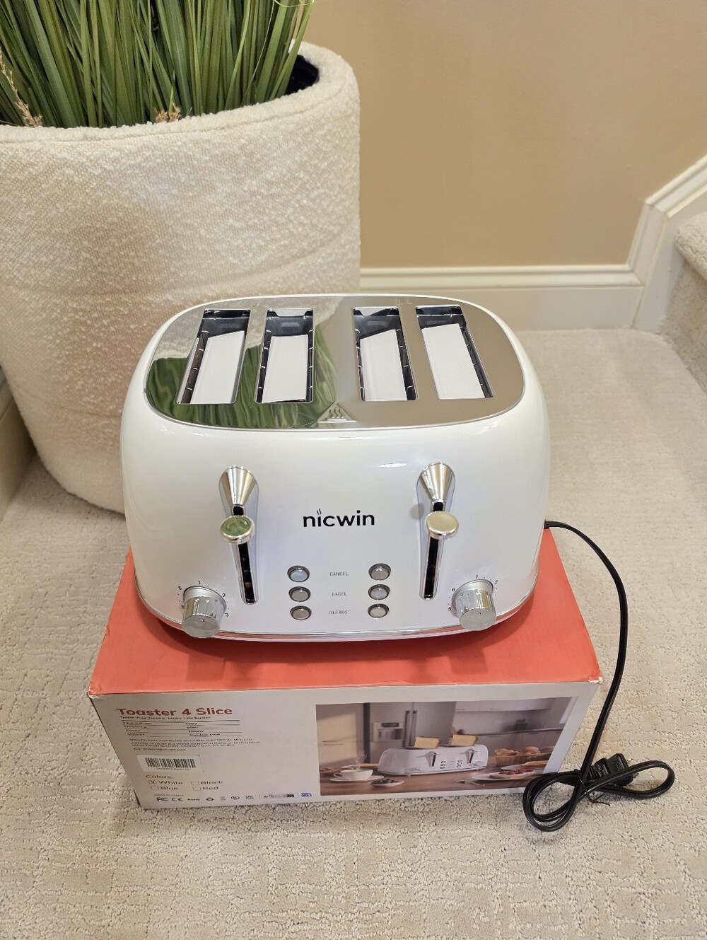 4 Slice Toaster, Extra Wide Slots Bread Toaster-1650W,